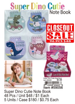 Super Dino Cutie Note Book